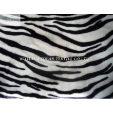 Short Plush Fabric With Zebra for blanket and toy